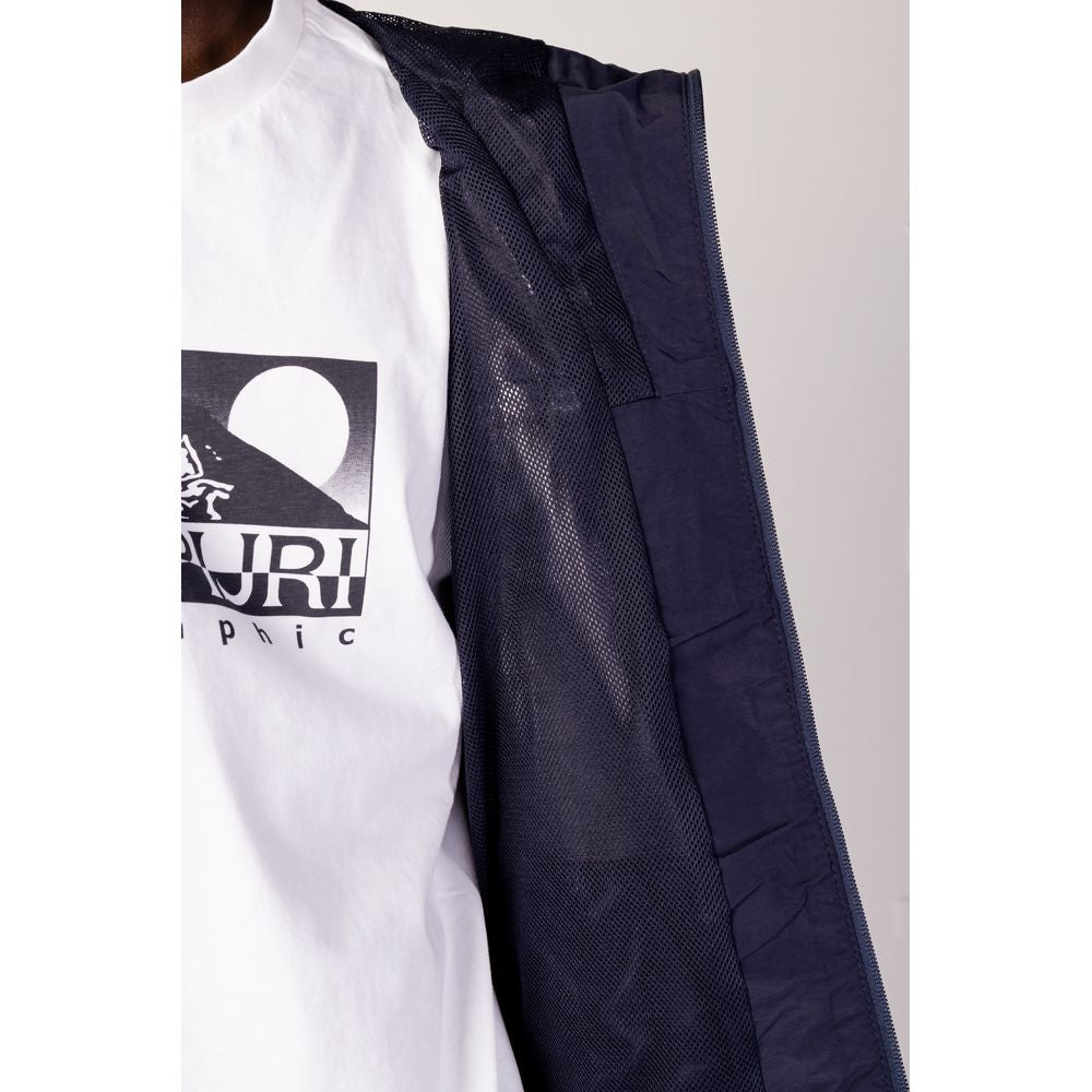 Napapijri Blue Polyester Jackets & Coat - The Gentlemen's Vault