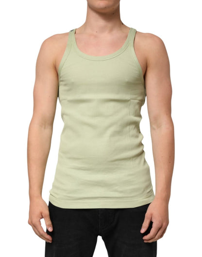 Dolce & Gabbana Light Green Tank Sleeveless Men Men T-shirt - The Gentlemen's Vault