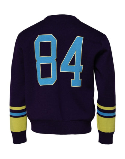 Dolce & Gabbana Blue 1984 Milano CrewNeck Sweatshirt Sweater - The Gentlemen's Vault
