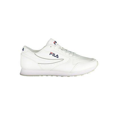 Fila Pristine White Sports Sneakers with Contrast Accents - The Gentlemen's Vault