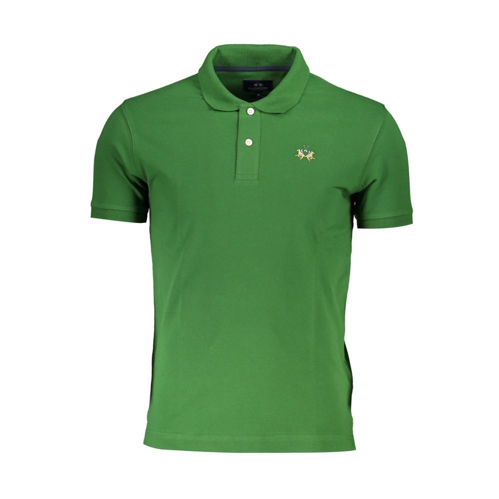 La Martina Sleek Green Slim Fit Polo with Contrast Detail - The Gentlemen's Vault