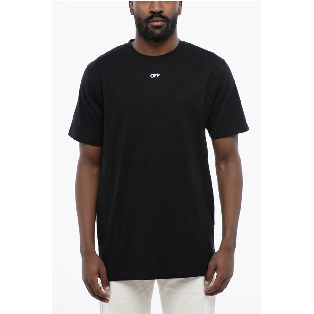 Off - White Black Cotton ARROW Crew - neck T-shirt - The Gentlemen's Vault