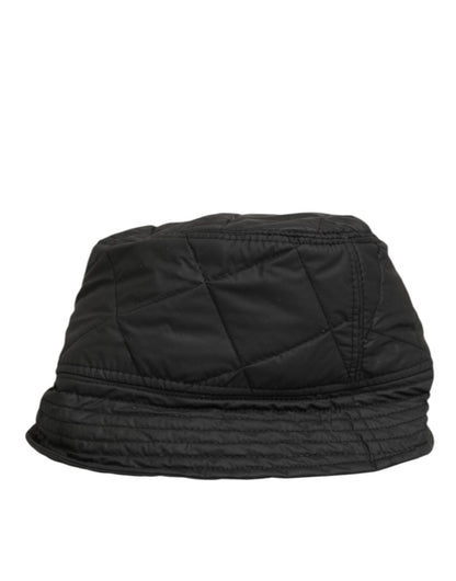 Dolce & Gabbana Black Nylon Quilted Bucket Men Capello Hat - The Gentlemen's Vault