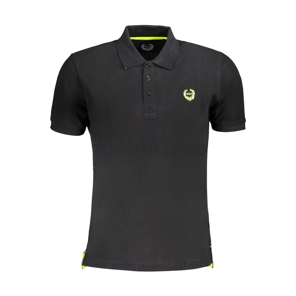 Gianmarco Venturi Black Cotton Polo Shirt - The Gentlemen's Vault