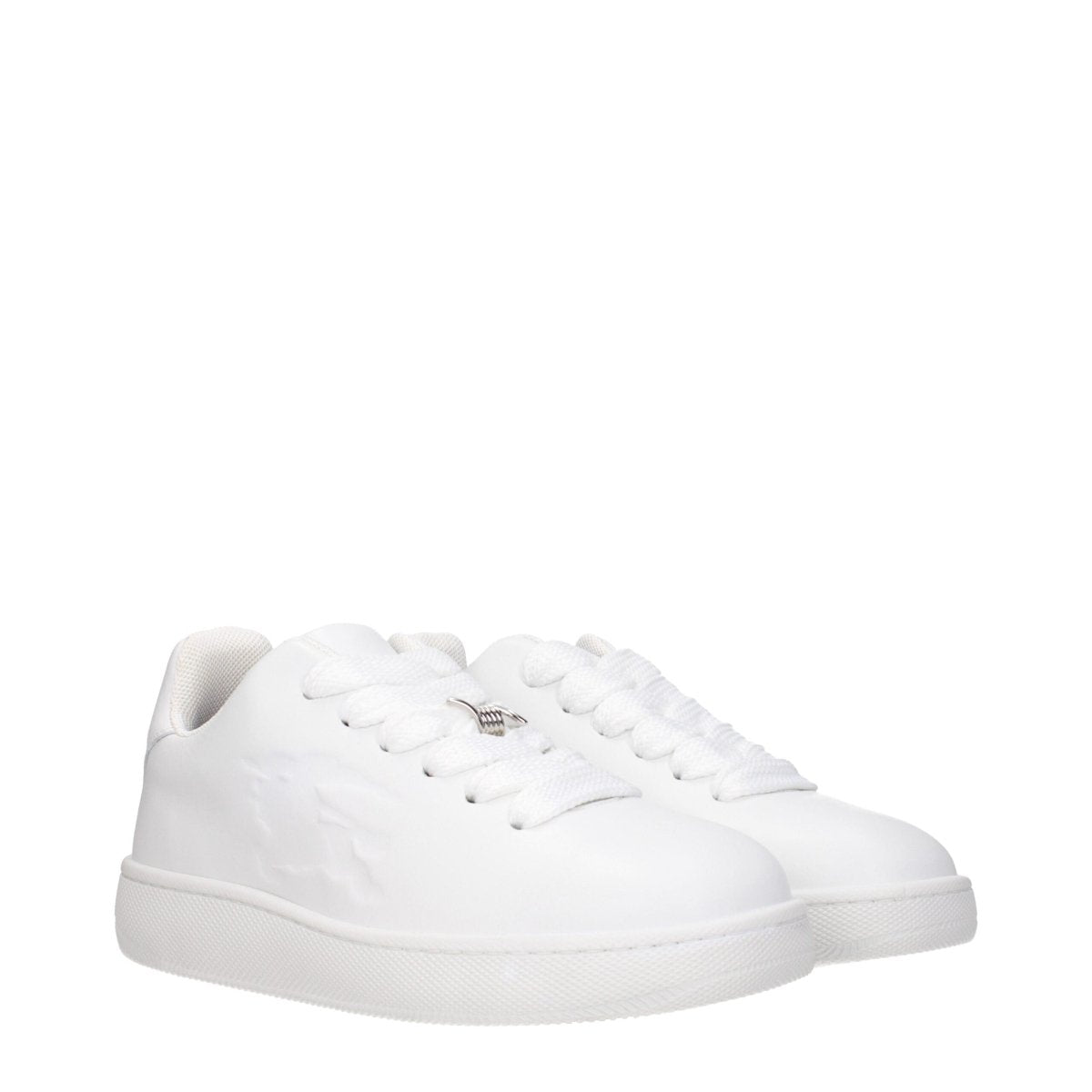 Burberry White Leather Low Tops - The Gentlemen's Vault