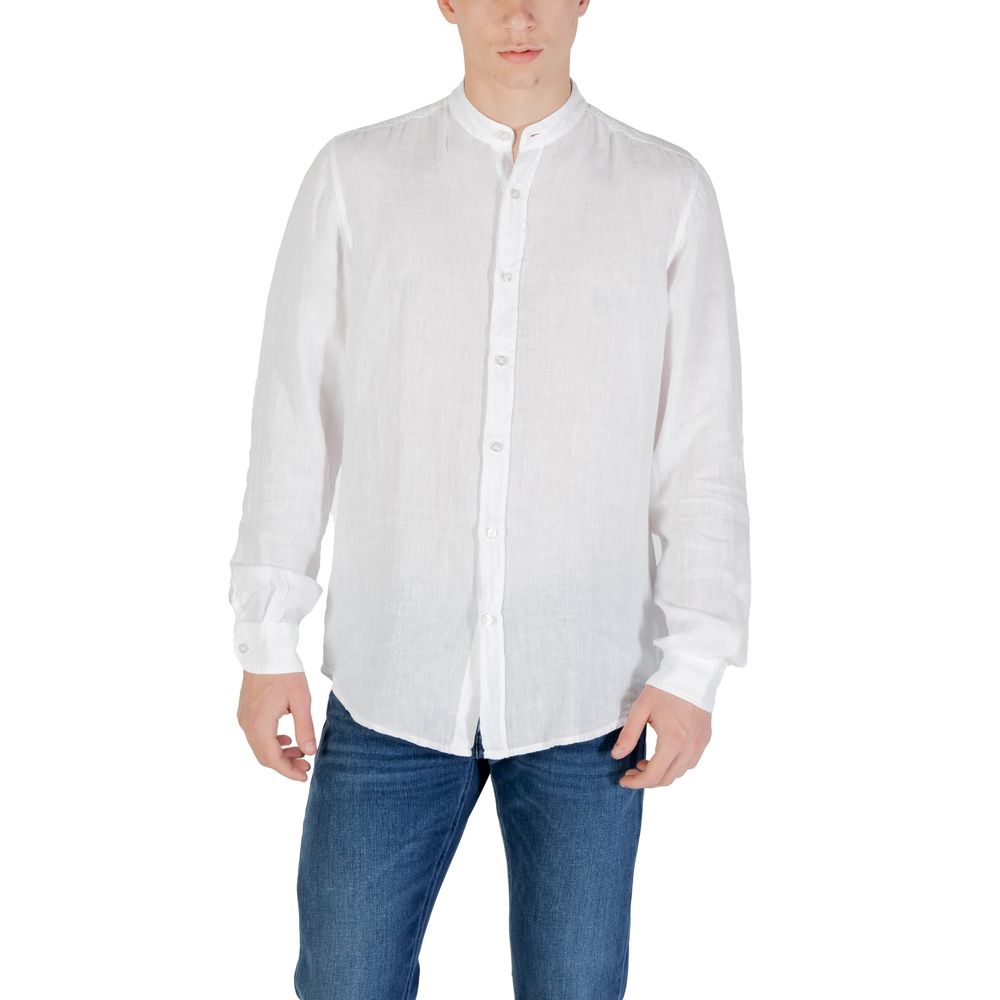 Hugo Boss White Linen Shirt - The Gentlemen's Vault