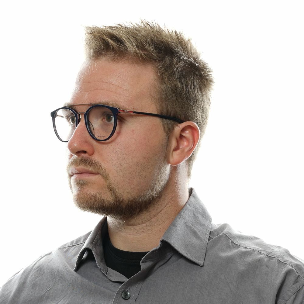 Police Blue Men Glasses Frame - The Gentlemen's Vault