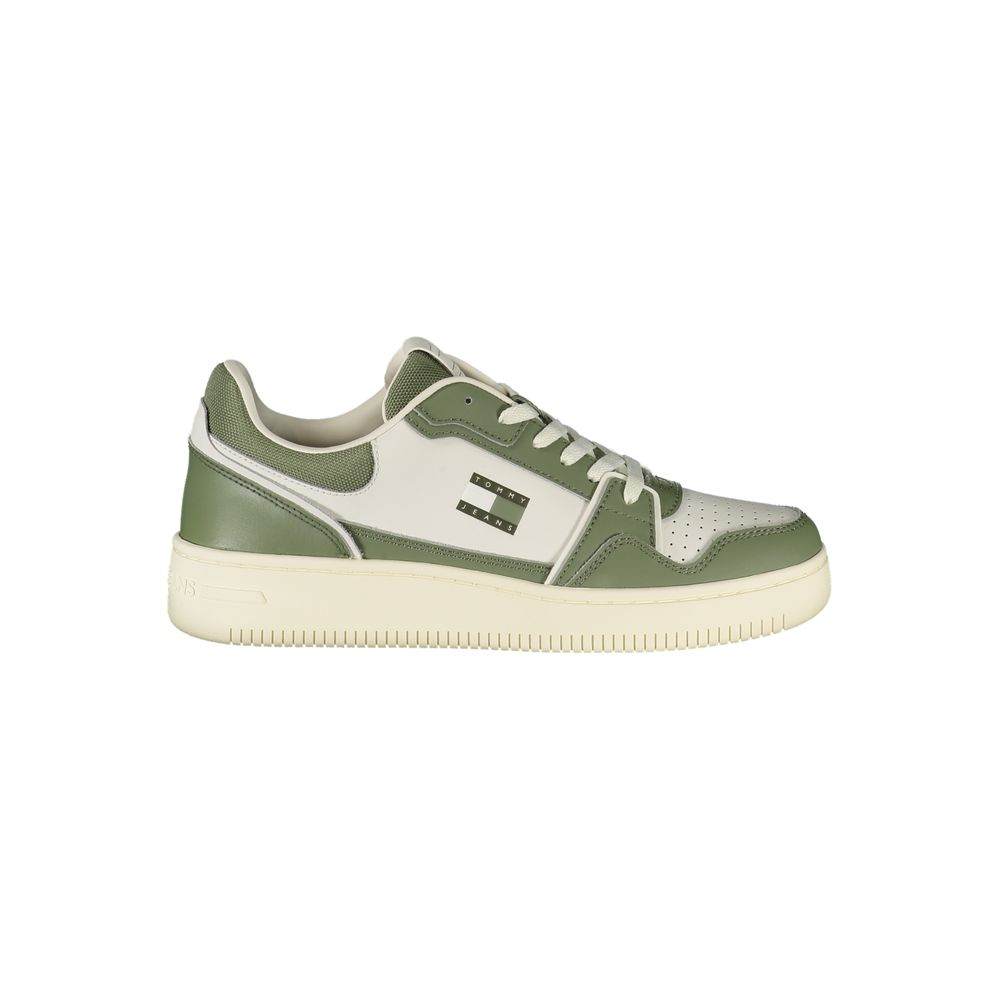 Tommy Hilfiger Green Leather Men Sneaker - The Gentlemen's Vault