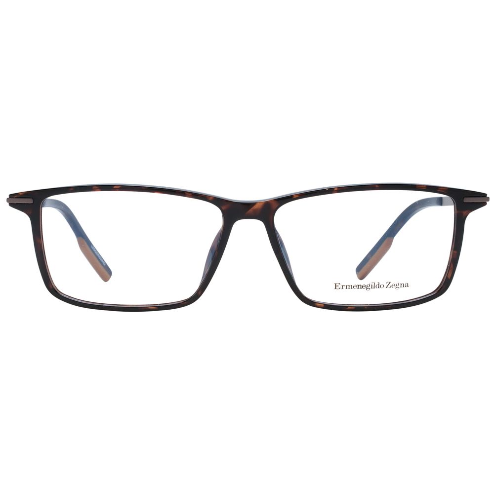 Ermenegildo Zegna Brown Men Glasses Frame - The Gentlemen's Vault