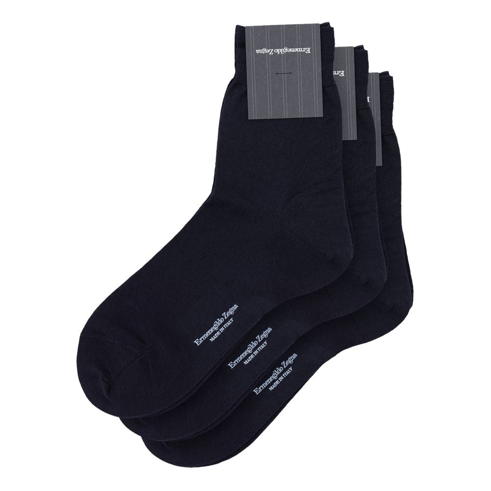 ZEGNA Navy Blue Wool Sock - The Gentlemen's Vault