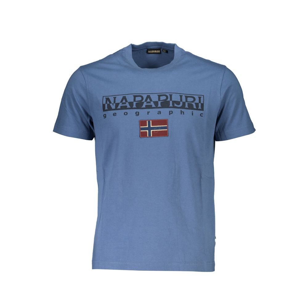 Napapijri Blue Cotton T-Shirt - The Gentlemen's Vault