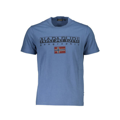Napapijri Blue Cotton T-Shirt - The Gentlemen's Vault