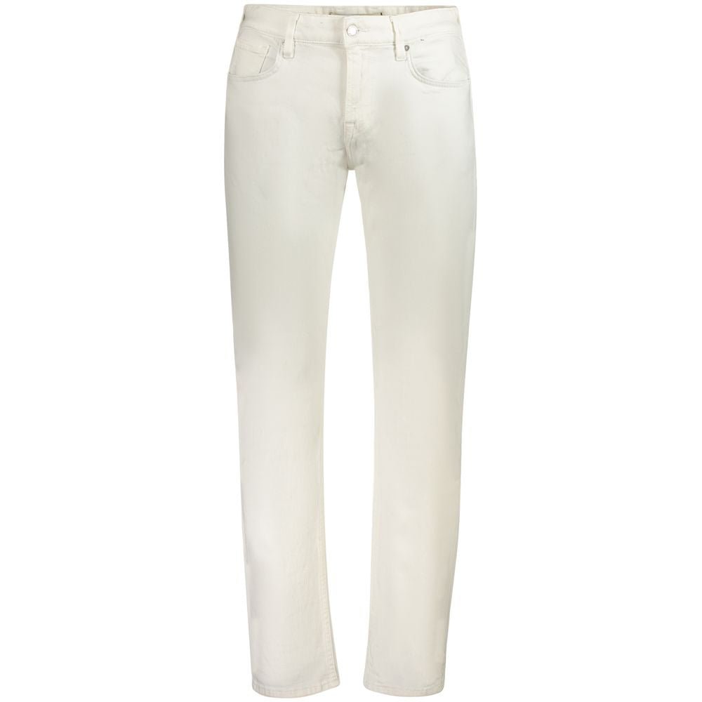 Guess Jeans White Cotton Men Jeans - The Gentlemen's Vault