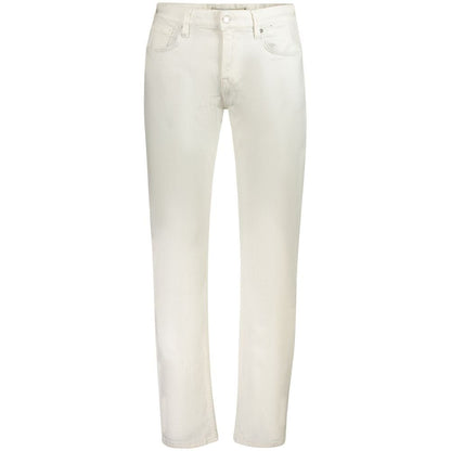 Guess Jeans White Cotton Men Jeans - The Gentlemen's Vault