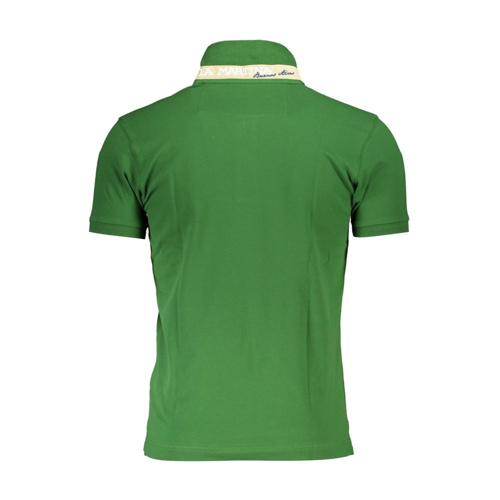 La Martina Sleek Green Slim Fit Polo with Contrast Detail - The Gentlemen's Vault