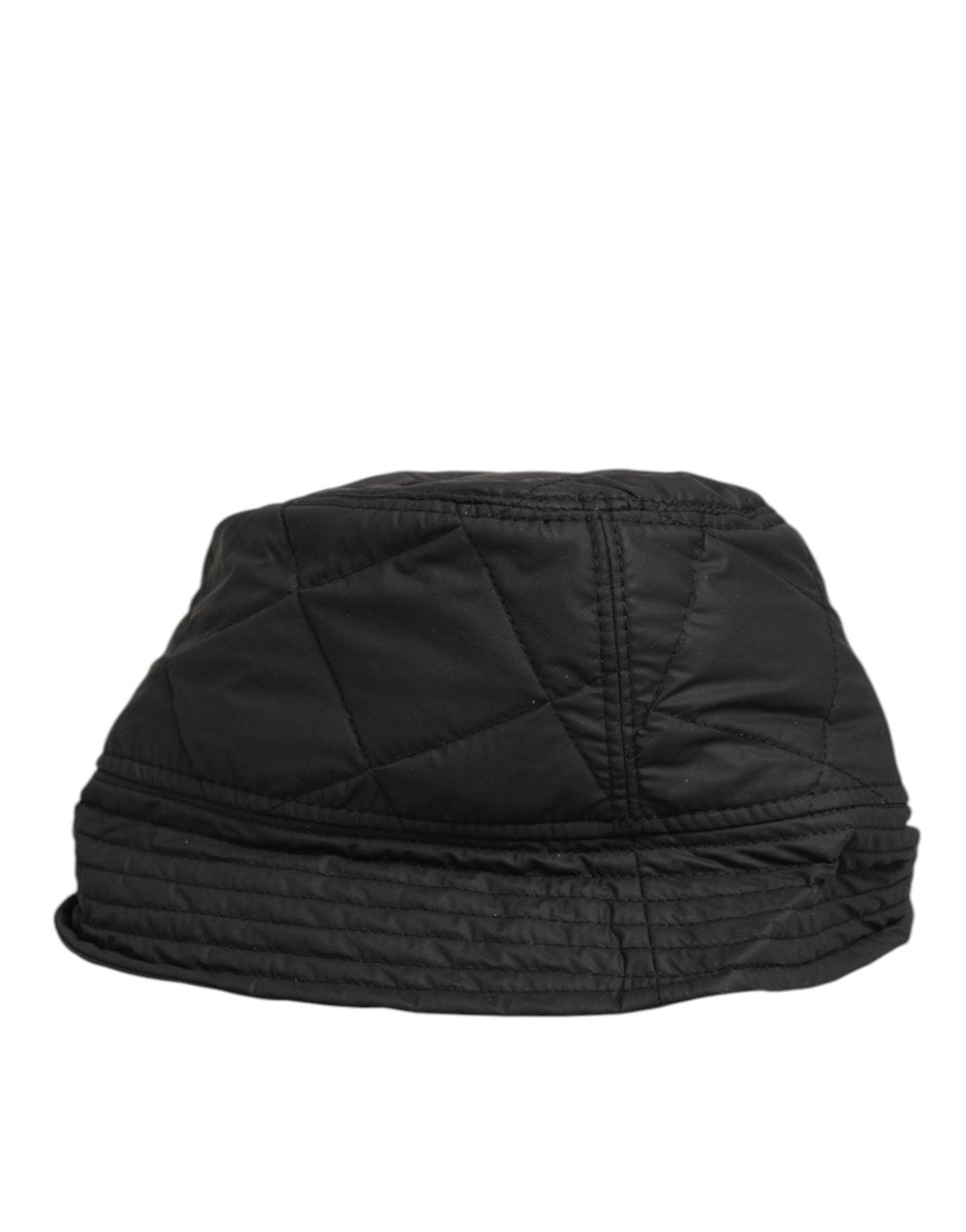 Dolce & Gabbana Black Nylon Quilted Bucket Men Capello Hat - The Gentlemen's Vault