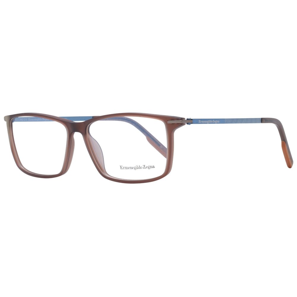 Ermenegildo Zegna Brown Men Glasses Frame - The Gentlemen's Vault