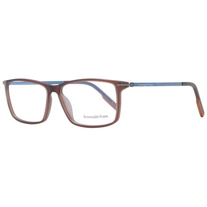 Ermenegildo Zegna Brown Men Glasses Frame - The Gentlemen's Vault