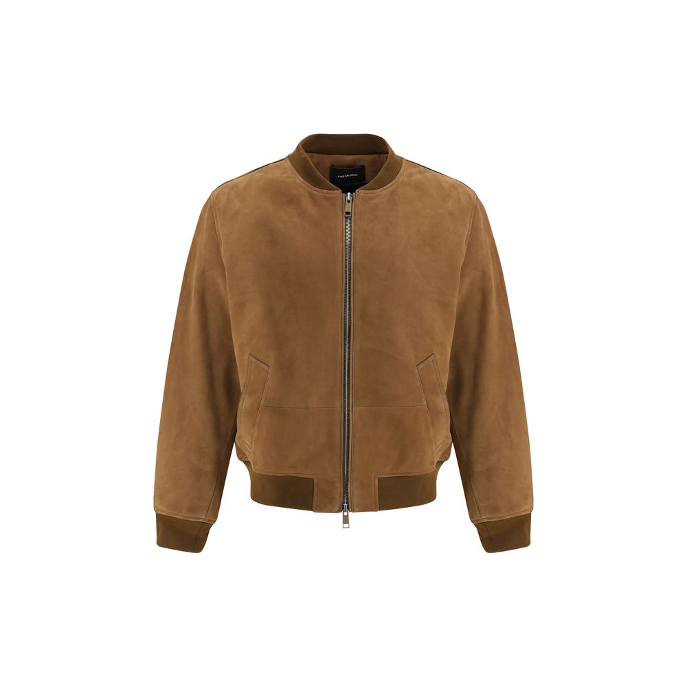 Yves Salomon Suede Bomber Jacket - The Gentlemen's Vault