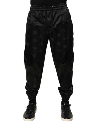 Dolce & Gabbana Black Logo DG Print Men Jogger Sweatpants Pants - The Gentlemen's Vault