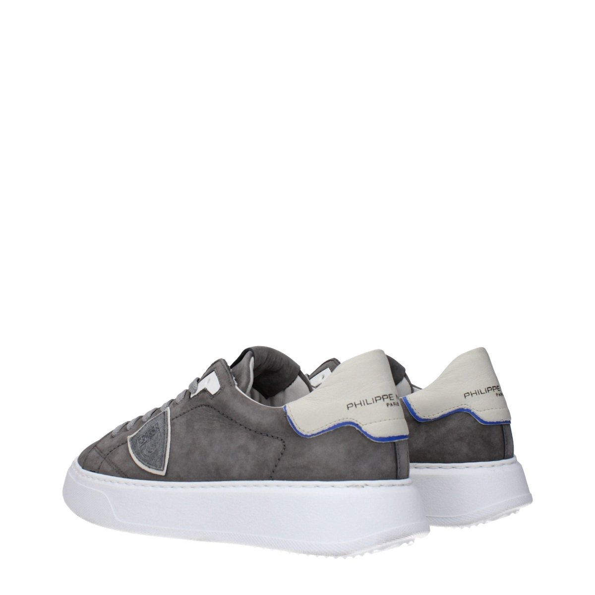 Philippe Model Gray Leather Sneakers - The Gentlemen's Vault