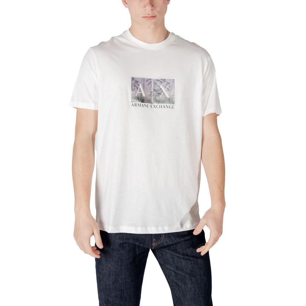 Armani Exchange Cream Cotton T-Shirt - The Gentlemen's Vault