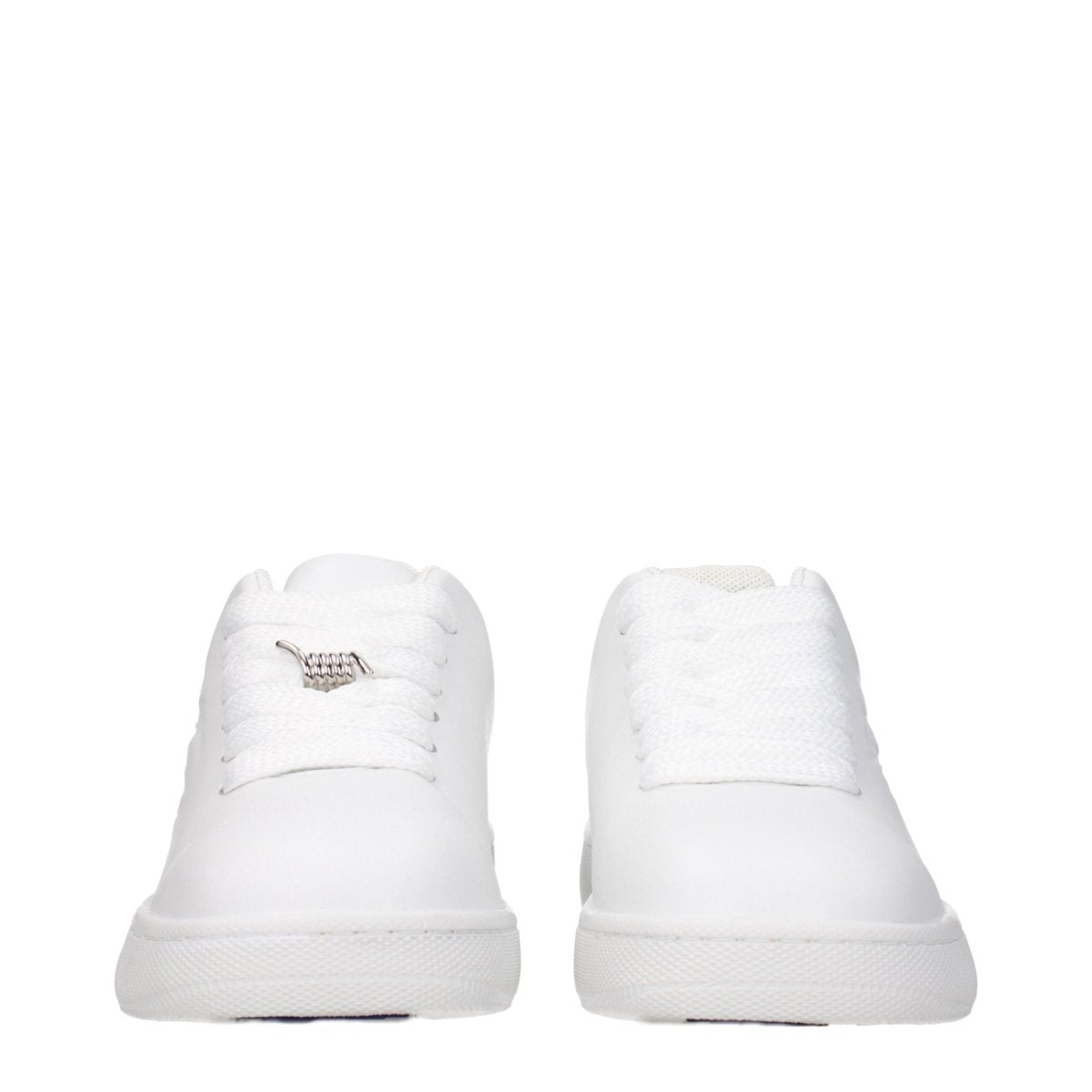 Burberry White Leather Low Tops - The Gentlemen's Vault