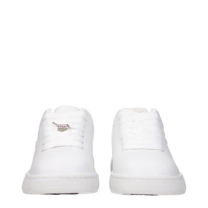 Burberry White Leather Low Tops - The Gentlemen's Vault