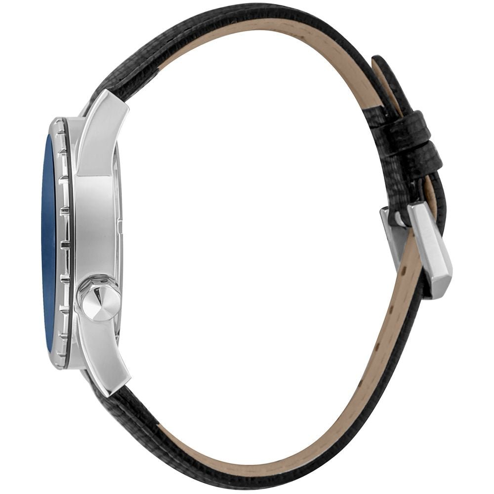 Just Cavalli Black Leather Dress Watch - The Gentlemen's Vault