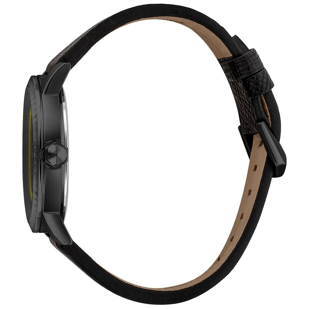 Just Cavalli Black Leather Dress Watch - The Gentlemen's Vault