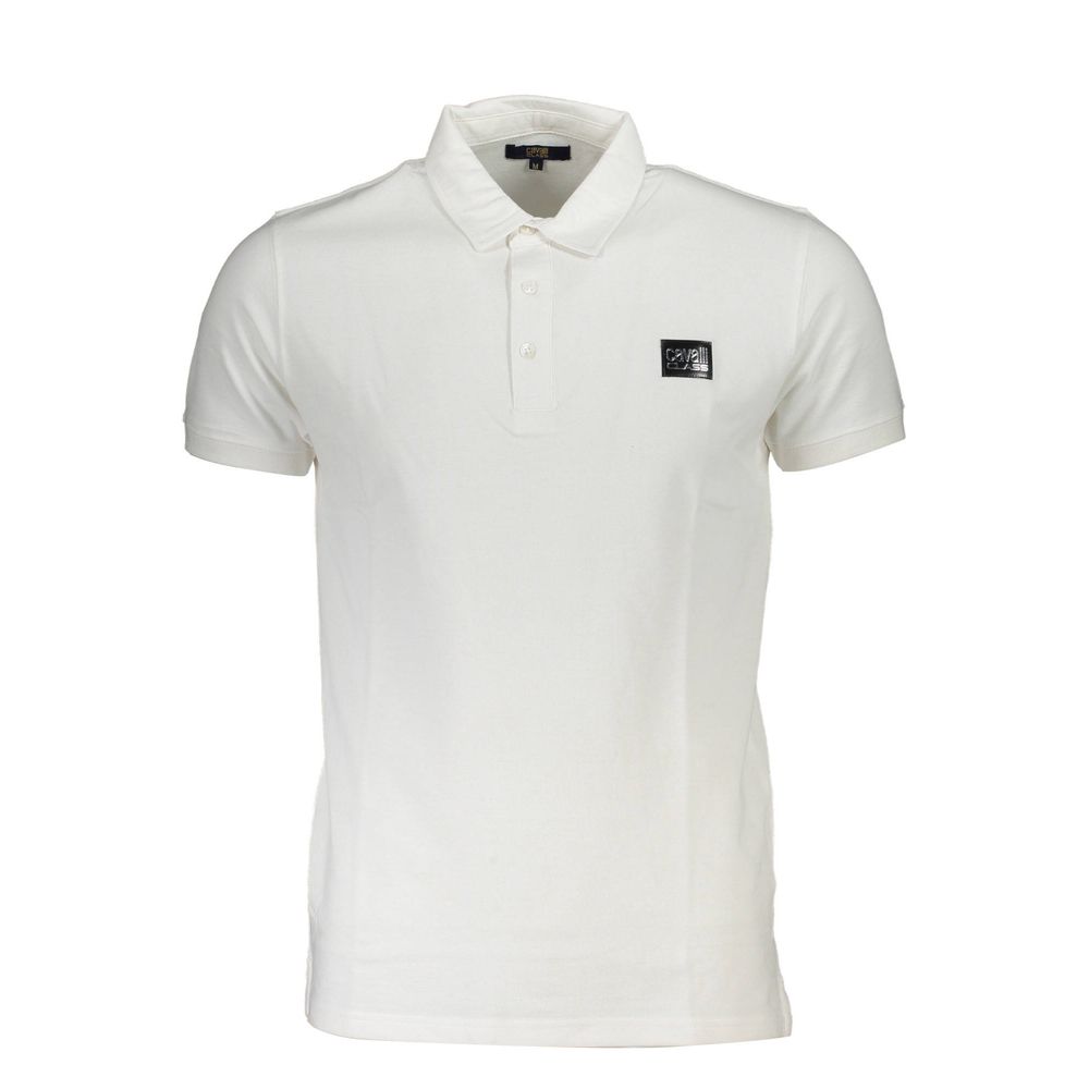Cavalli Class White Cotton Polo Shirt - The Gentlemen's Vault