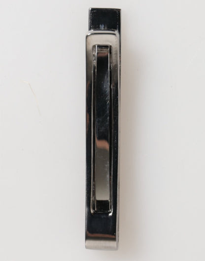Dolce & Gabbana Silver Tone Brass Logo Branded Men Accessory Tie Clip Bar - The Gentlemen's Vault