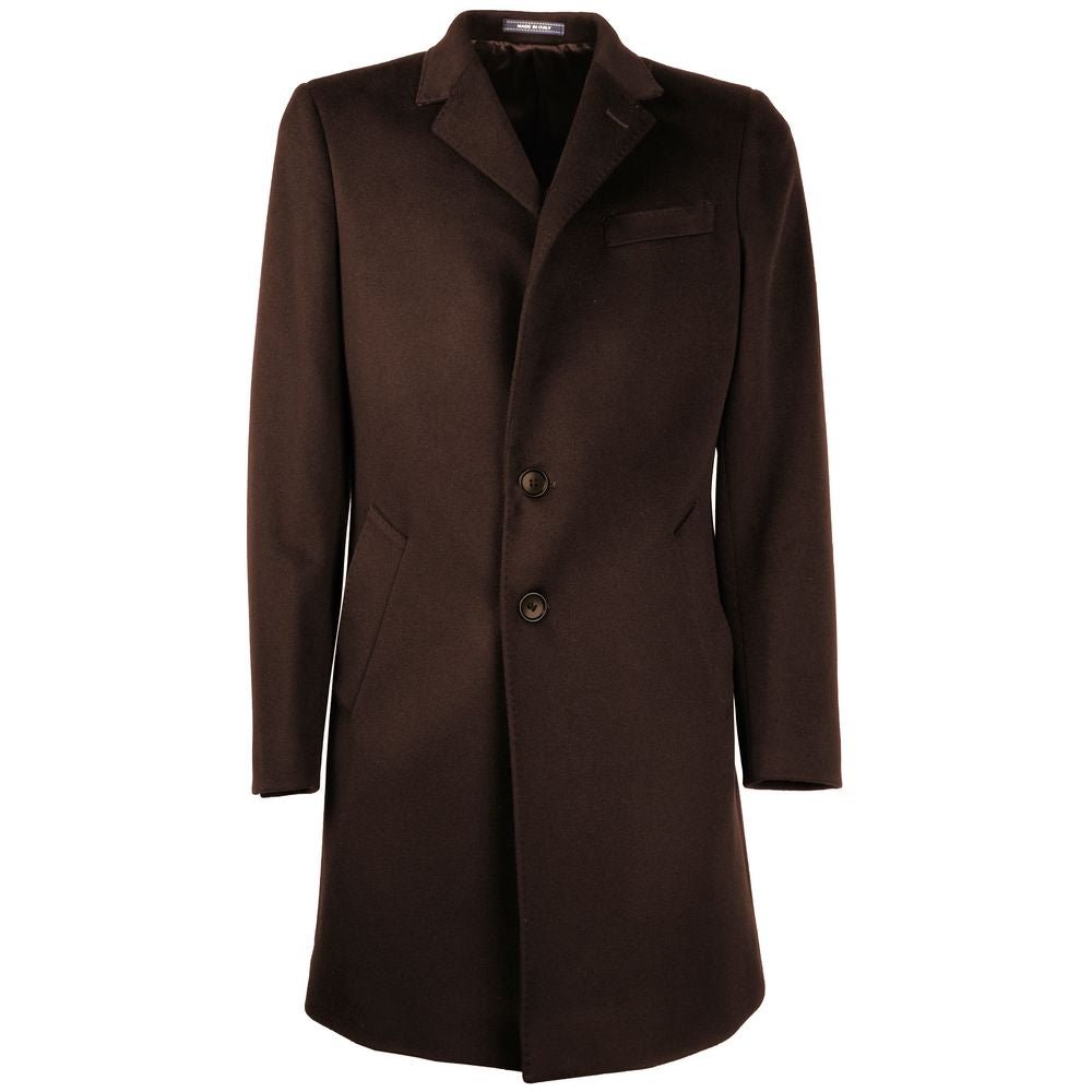 Made in Italy Brown Wool Coat - The Gentlemen's Vault
