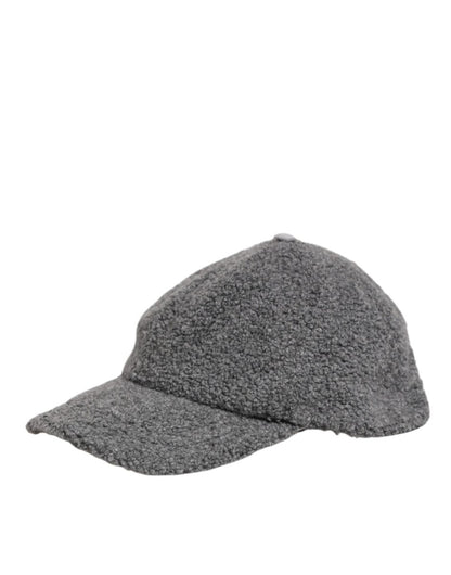 Dolce & Gabbana Gray Wool Fleece Rapper Men Baseball Capello Hat - The Gentlemen's Vault