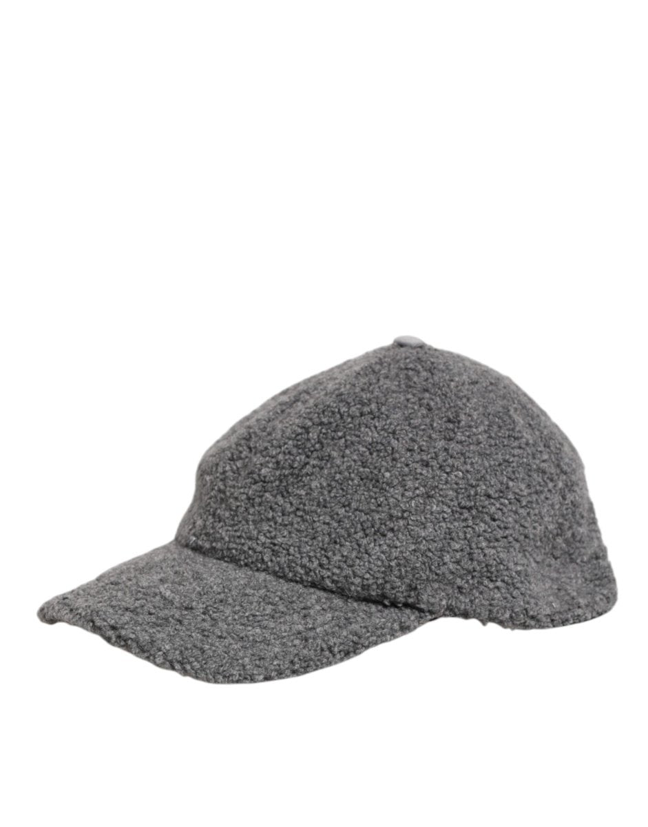 Dolce & Gabbana Gray Wool Fleece Rapper Men Baseball Capello Hat - The Gentlemen's Vault