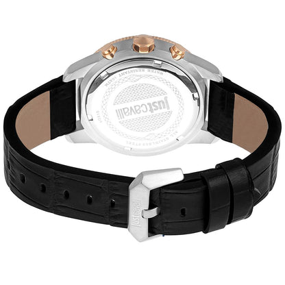 Just Cavalli Black Leather Bracelet Watch - The Gentlemen's Vault