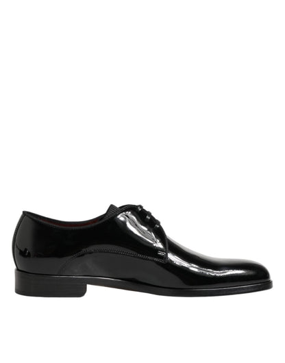 Dolce & Gabbana Black Calfskin Leather Derby Dress Shoes - The Gentlemen's Vault