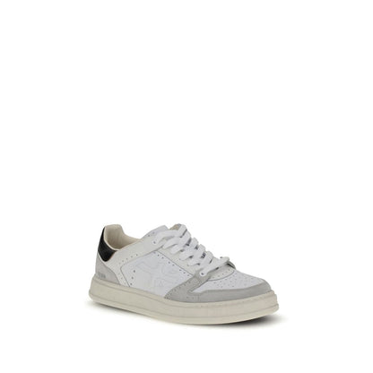 Premiata White Calf Leather Bos Taurus Low Top Sneakers - The Gentlemen's Vault