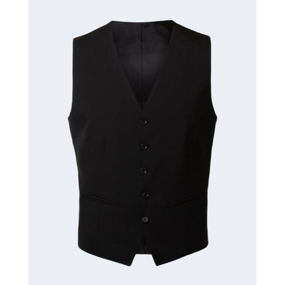 Selected Black Polyester Waistcoat - The Gentlemen's Vault