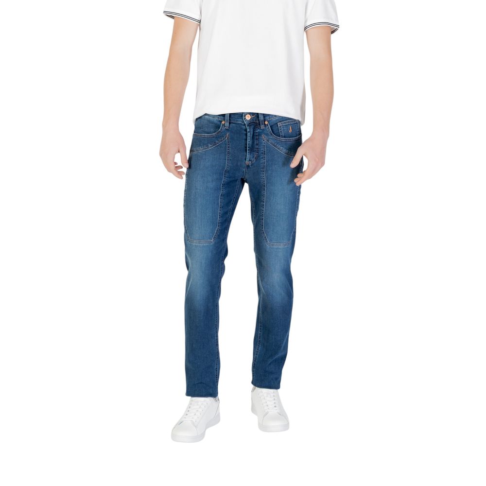Jeckerson Blue Cotton Skinny Jean - The Gentlemen's Vault