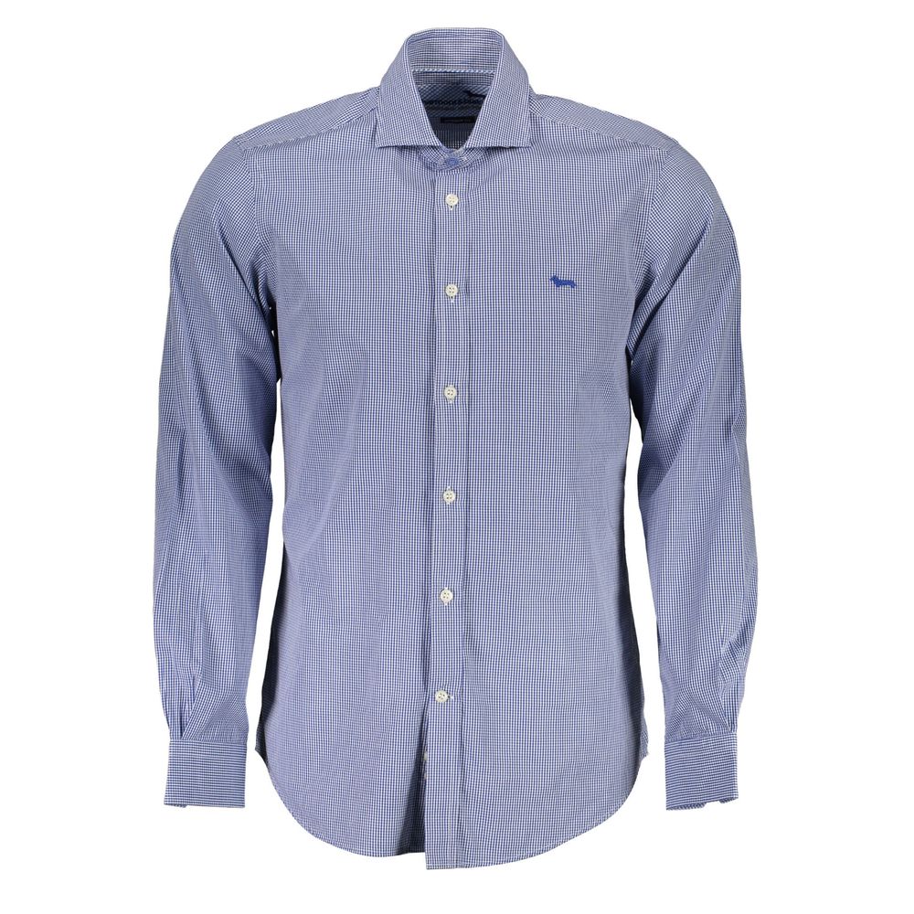 Harmont & Blaine Blue Cotton Shirt - The Gentlemen's Vault