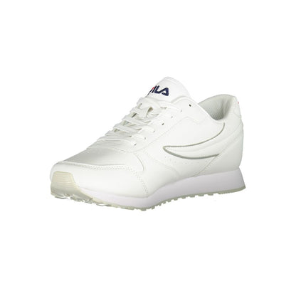 Fila Pristine White Sports Sneakers with Contrast Accents - The Gentlemen's Vault