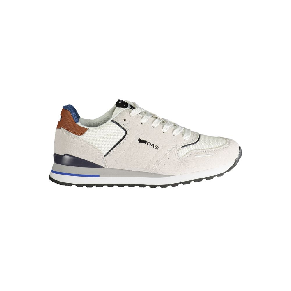 Gas White Polyester Men Sneaker - The Gentlemen's Vault