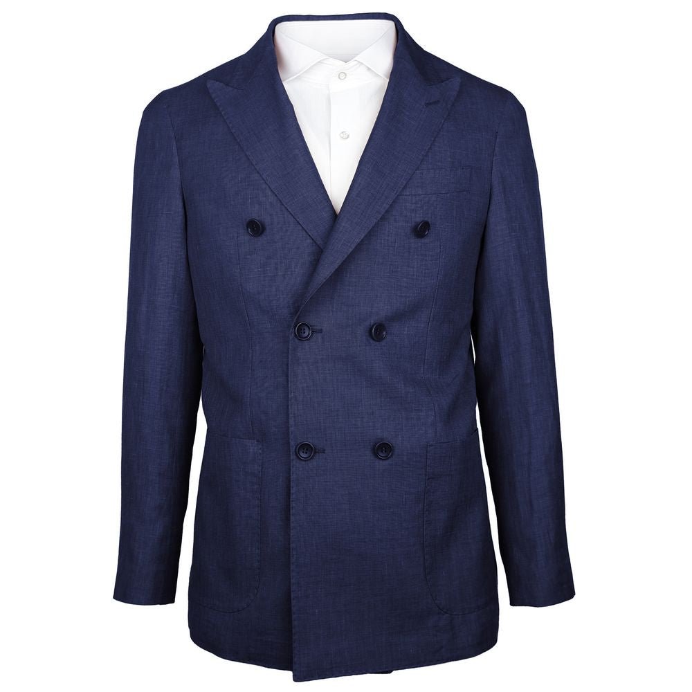 Loro Piana Made in Italy Blue Linen Blazer - The Gentlemen's Vault