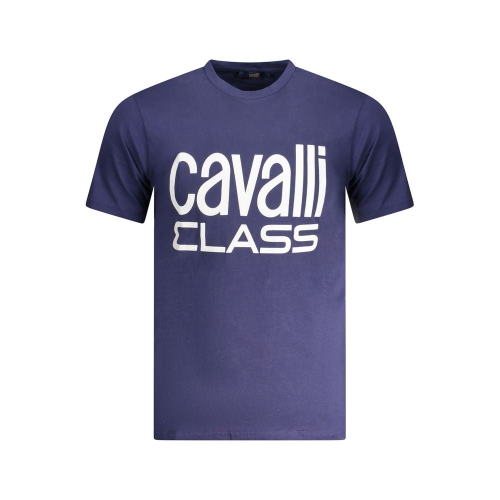 Cavalli Class Blue Cotton T-Shirt - The Gentlemen's Vault