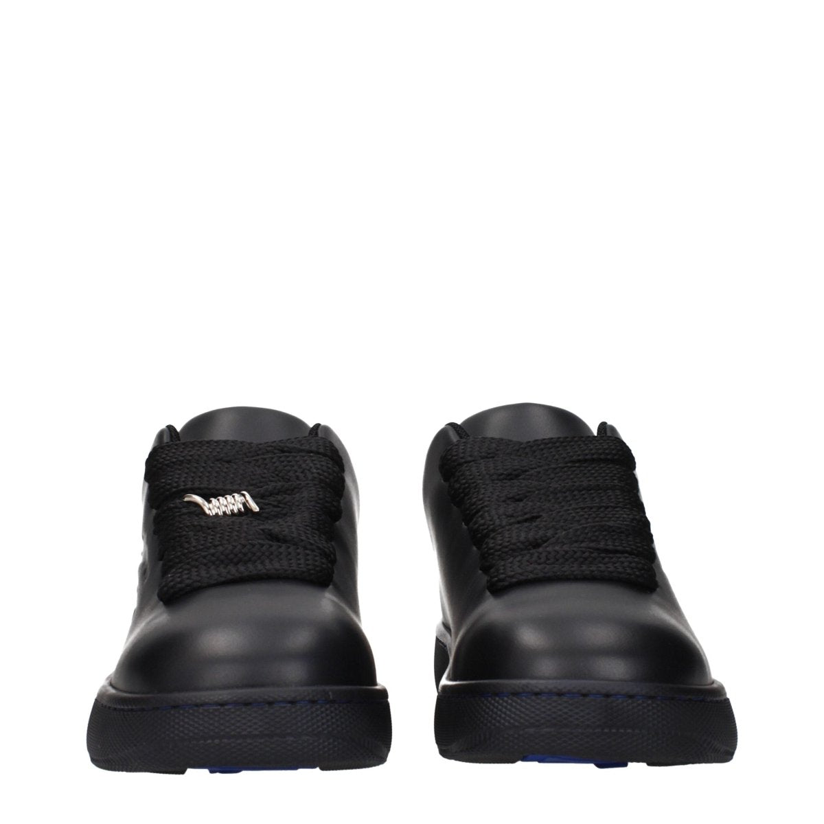 Burberry Black Leather Low Tops - The Gentlemen's Vault