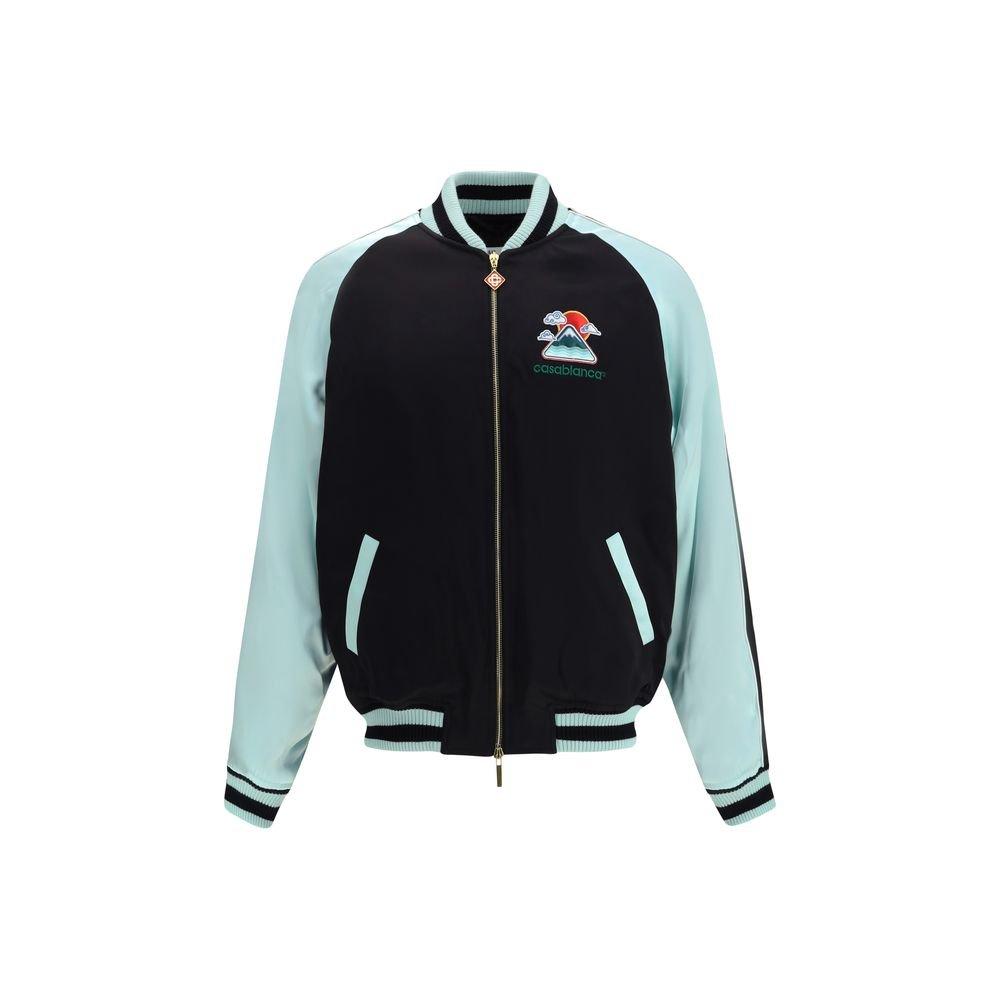 Casablanca Two - tone satin bomber Jacket - The Gentlemen's Vault