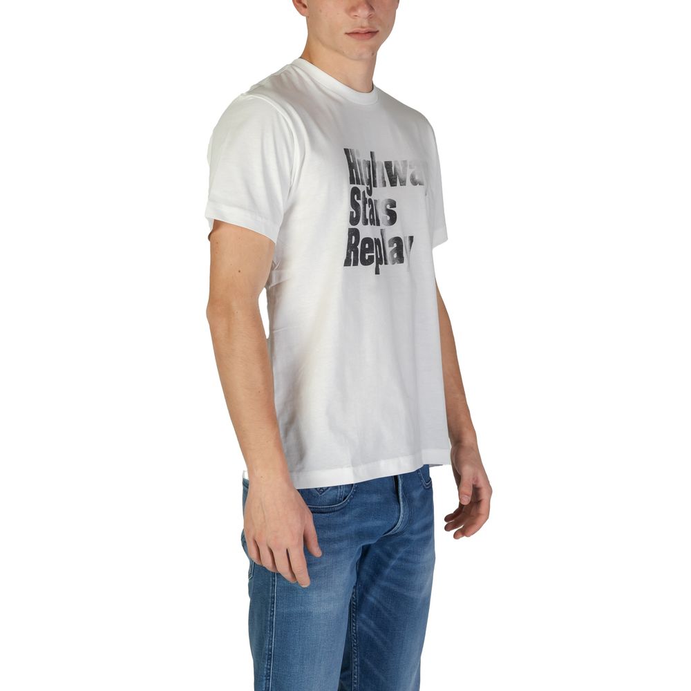 Replay White Cotton T-Shirt - The Gentlemen's Vault