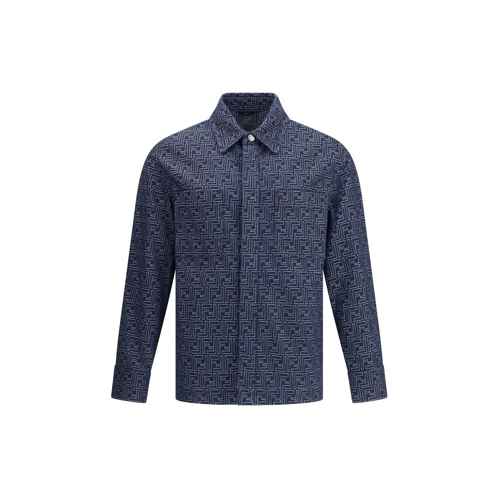 Fendi Blue Cotton Denim Jacket - The Gentlemen's Vault