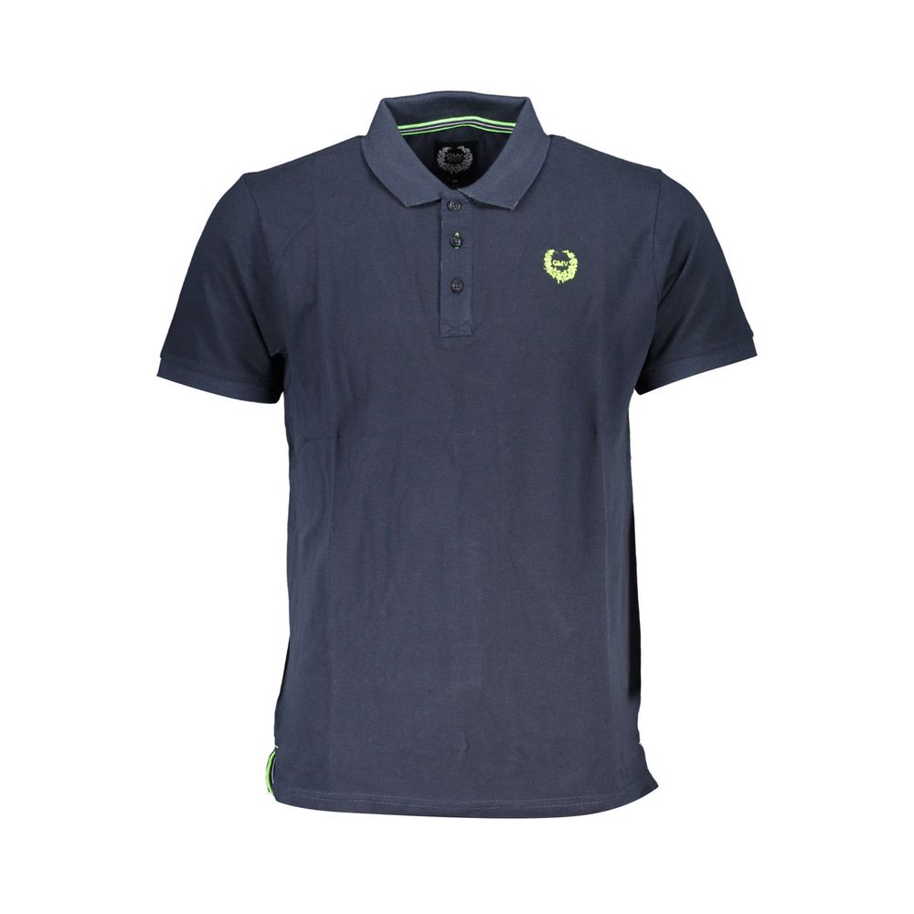 Gianmarco Venturi Blue Cotton Polo Shirt - The Gentlemen's Vault